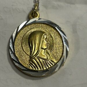 Gold and Silver Religious Pendant